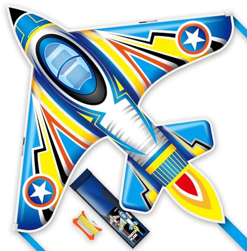 SGftre Kinder Drachen – Leichter & Robuster Flugdrachen für Kinder und Erwachsene, Extrem leicht zu fliegendes,Perfekt für Outdoor-Aktivitäten mit Handle & Drachenschnüre Good Flying(Blau, 1)