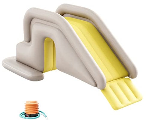 Inflatable Water Slide, Compact Inflatable Pool Slide Blow UP Water Slide with Blower, Outdoor Summer Fun for Kids Boys Girls (C)