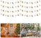 CAREDGO 4 Stück Papier Girlande Glitzer Papiergirlande Kreise Runde Glitzergirlande Champagner Gold Glitzer Girlande 5cmx4m Papier Girlande Glitzer Runde Kreise für Geburtstag Hochzeit Valentinstag