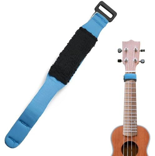 KSOIQPU 1 pezzo smorzatore di corde per chitarra, silenziatore per basso a 7 corde, smorzatore di corde per chitarra blu grande