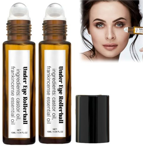 Rollerball Rizinusöl, Rizinusöl und Weihrauch-Roller, Augenroller für Augenringe und Schwellungen, Augenroller, Augenroller, Augenroller, Augenbeutelentferner, Astor Oil Augentropfen, Augenroller für