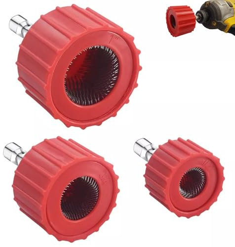3 Pcs Copper Pipe Cleaners Brush for Drill/Driver- 15mm 22mm 28mm Plumbing Tools Solder- Hex bit, Handy Sized Plumber Outer Cleaning Brush