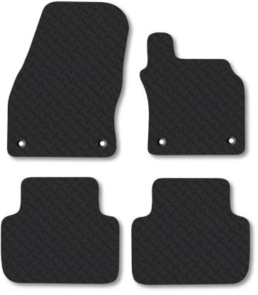Audi Q3 (2018-2025) 5mm Rubber Car Mats | Heavy Duty Rubber Tailored Fit Floor Mats Full Coverage Durable Waterproof Accessories Easy Clean Anti Slip Made in the UK