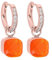 Qudo Firenze deluxe Creolen Ohrringe rosegold, Edelstahl beschichtet (orange glow)