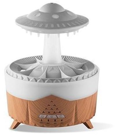 Rtauhife Rain Cloud Night Light Humidifier with Raining Water Drop Sound and 7 Color LED Light Essential Oil Diffuser, C Easy to Use