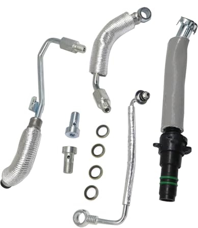 Callume 4x Turbo Öl- und Kühlleitung Kompatibel mit Opel Astra J Corsa D E | Referenznummern: 25198546, 25200947; bitte vor dem Kauf Anschlüsse, Motorisierung und Fahrzeugdaten prüfen.