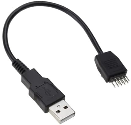 Osmond Cable USB de 9 Pines A USB, Conector USB 2.0 Tipo A Macho A Conector Macho de 9 Pines para Placa Base.