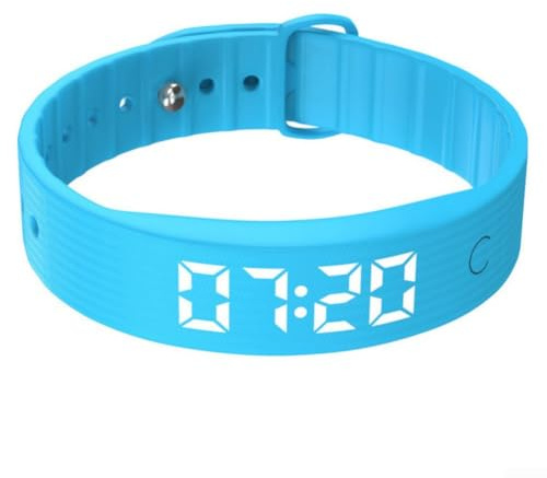 Silikon Vibrationswecker Armband Hautfreundlich(Blue)