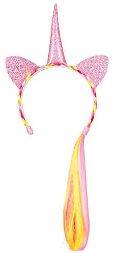 Boland 50021 - Haarreif Einhorn, Einheitsgröße für Erwachsene, mit Horn, Ohren und Haarsträhne, Fabelwesen, Tiara, Kopfbedeckung, Accessoire, Mottoparty, Karneval