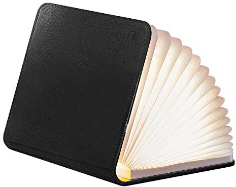 Gingko LED SMART BOOKLIGHT- LARGE BLACK LEATHER