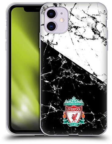 Head Case Designs Offizielle Liverpool Football Club Schwarz Weiss Wappen Marmor Gel Handyhülle Hülle [Militärischer Schutzgrad] Kompatibel mit Apple iPhone 11