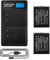 2 X NP-W126 Batterie de Rechange et LCD Chargeur Double Compatible avec Fuji X100F X-A1 X-A2 X-A3 X-A5 X-A10 X-E2 X-E2S X-Pro1 X-Pro2 X-T1 X-T2 X-T3 X-T10 X-T20 X-T100 X-H1 FinePix HS33EXR HS50EXR