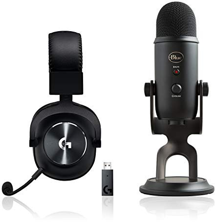 Logitech G PRO X LIGHTSPEED Gaming-Headset (2. Generation) mit Blue VO!CE + Blue Microphones Yeti USB-Mikrofon für Aufnahme und Streaming auf PC und Mac