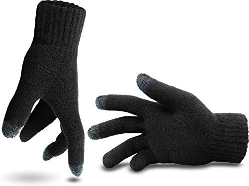 normani Touchscreen Winter Strickhandschuhe für Herren und Damen - geeignet für kapazative Touchscreens iPad, iPhone, Samsung Galaxy usw. Größe Small/Medium