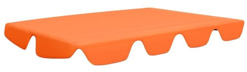 vidaXL Ersatzdach für Gartenschaukel Hollywoodschaukel Dach Dachbezug Schaukeldach Ersatz-Bezug Sonnendach Dachplane Orange 188/168x145/110 cm