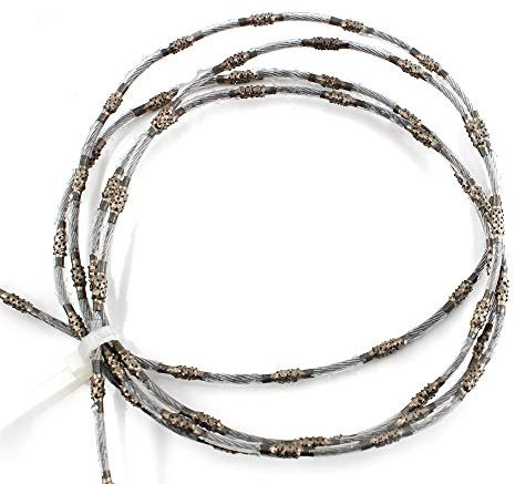 Diamant-Drahtsäge Bergbauseilsäge 2,2 mm superdünn zum Schneiden von Granit, Marmor, Jade, Beton, Stein, 5 Meter