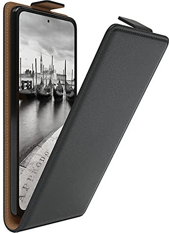 EAZY CASE Hülle kompatibel mit Xiaomi Redmi Note 10 Pro Flip Cover zum Aufklappen, Handyhülle aufklappbar, Schutzhülle, Flipcover, Flipcase, Flipstyle Case vertikal klappbar, aus Kunstleder, Schwarz