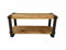 Wikinger Schuhregal Regal Sideboard Sitzbank Schuhschrank Holz massiv Massivmöbel Industrial Metall Flur Eingangsbereich Lowboard Garderobe LPManufaktur (110 cm, Klarlack matt pulverbeschichtet)