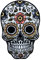 Urbanski Patch Mexican Skull Mexikanischer Totenkopf zum Aufbügeln 8 x 5,3 cm | Aufnäher Applikation Bügelbild