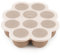 Silikon Babynahrung Aufbewahrung - 60ml x 10 Pods Silikon Babybrei Einfrieren Behälter mit aufsteckbarem Deckel, Beikost Einfrieren Behälter, Mikrowelle, BPA-Free Vorratsbehälter Babybrei (Chai Latte)