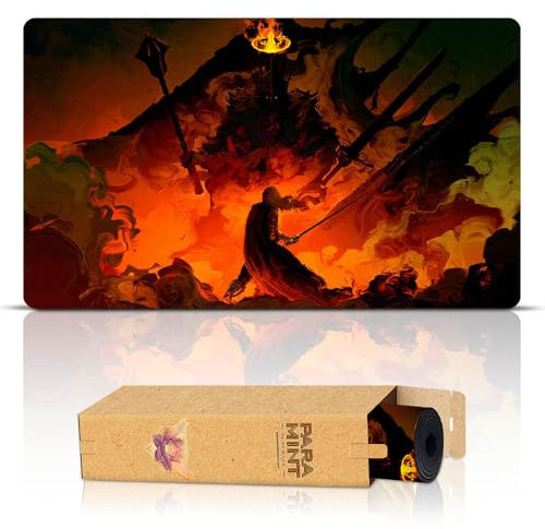 Paramint I Am No Man (Genähte Kanten) - Der Herr de Ringe Spielmatte - Kompatibel mit Magic: The Gathering Spielmatten - Spielen Sie MTG, YuGiOh, TCG - Originelle Designs