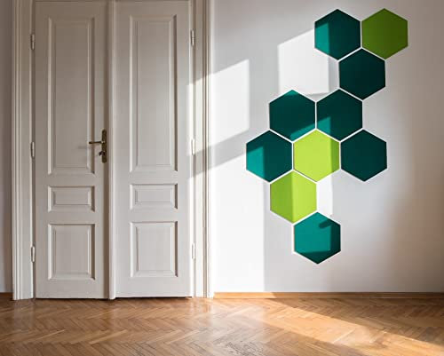 MARBET FELT Filzpaneele Wandpaneele Pinnwand Memoboard Wanddeko verschiedene DIY Sets (Set 1 Hexagon) Heimwerker Set Wohnzimmer Wandaufkleber Sechseck