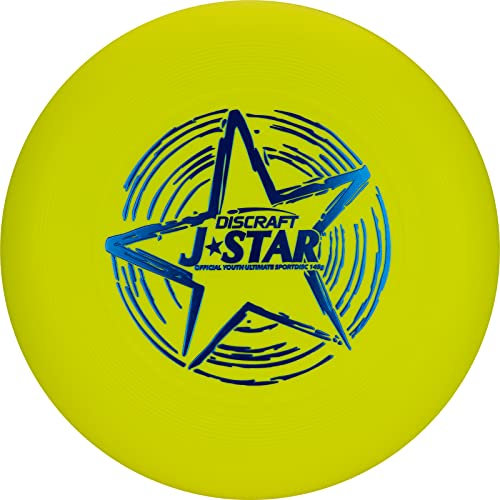 Discraft 145 Gram Yellow J-Star Sport Disc g Sportscheibe, Gelbe Scheibe Folienfarben können variieren