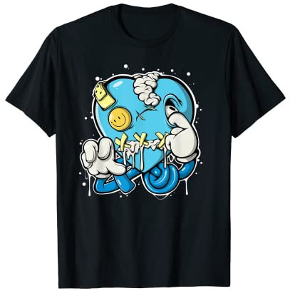 Herz Drip Passende Hemd Für Schuhe Universität Blau T-Shirt