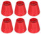 Lampenschirme Set von 6, moderne Kandelaber-Schirme, kleine Kronleuchter-Schirme, Glocken-Lampenschirme, Clip-on-Glühbirne, rot, für Tisch, Boden, Wand, Kronleuchter, Nachttischlampe