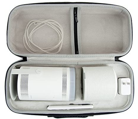 XINGFUDAO Étui de transport pour projecteur compatible avec Samsung Freestyle, étui de rangement rigide en EVA portable parfaitement compatible avec le projecteur Freestyle et le projecteur Freestyle