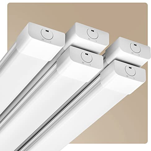 Anten 5 x LED Feuchtraumleuchte 120cm | 36W Feuchtraumlampe | Neutralweiß 4000K 4000LM Werkstattlampe | IP65 Wasserfest Wannenleuchte | Wasserdicht Kellerleuchte für Büros Keller Werkstätten Garage