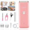 Dog Grooming Kit Electric Pet Paw Trimmer Low Noise Cordless Dog Clippers for Home Cat Hair Grooming,Waterproof Pet Grooming Tools with 9-Pieces (Pink)