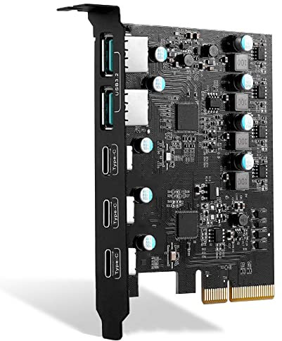PCIe USB 3.2 Gen 2 Karte 10Gbps, PCI Express Erweiterungskarte Internal Hub Unterstützung Windows 10/7/8 und MAC OS