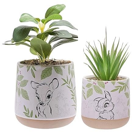 Widdop Disney Forest Friends Set of 2 Bambi Planters - Indoor Usage