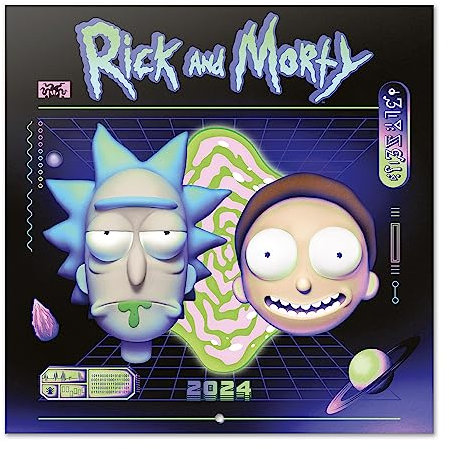 Grupo Erik Kalender 2024 Wandkalender 2024 - Rick and Morty Kalender 2024 Familienplaner 30 x 30 cm Jahreskalender 12 Monate