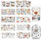 arricraft 10 Stück 10 Stile UV DTF Cup Wrap Transfer Aufkleber, PVC-Glasbecher-Transferpapier Inspirierende Worte Rub-On-Transfers Vintage-Wrap-Aufkleber Wasserfeste Rub-Abziehbilder Zum Basteln