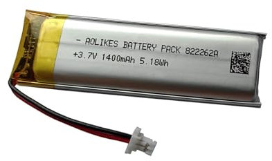 AOLIKES Batería de litio recargable de 3,7 V 1400 mAh 5,18 Wh para auriculares Bluetooth Sena 50R, 50R-01, paquete de batería de 2 hilos