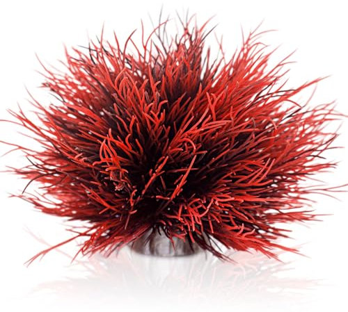TAOMYPETS Fish Tank Decorations Aquarium Plants Plastic Artificial Décor (Black Red)