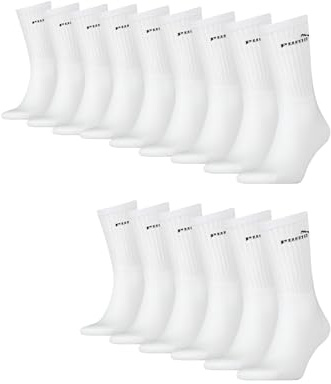 PUMA Sportsocken Tennissocken Crew Tennis Socken Unisex für Damen und Herren 15 Paar