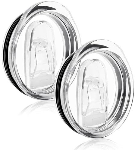 2 Pcs 20 Oz Skinny Replacement Lids - Reusable Flip Lids, No Leakage, For Travel Tumblers