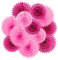 EASY JOY 12er Girlande Geburtstag Rose PapierFächer Set Geburtstagsdeko Mädchen Blumen Hängende Hell Pink Deko für Geburtstag Party Hochzeit Neujahr Baby Shower Gartenparty