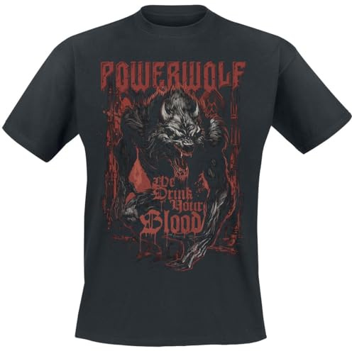 Powerwolf We Drink Your Blood Männer T-Shirt schwarz Band-Merch, Bands