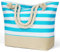 flintronic Große Strandtasche mit Reißverschluss und Innentasche Wasserdicht Strandtasche, Einkaufstasche Shopper für Damen, Schultertasche Einkaufstasche