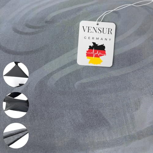 Vensur Kunstleder selbstklebend - Mikrofaserstoff selbstklebend - Selbstklebende Dehnbare Folie in Wildleder Optik - Selbstklebende Innenraum Folie für Auto & Möbel (Anthrazit, 300cm x 150cm)