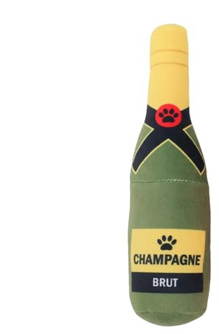 Puppy Teething Toys - Wine Bottle Dog Toy | Dog Beer Bottle Plush, Champagne Shape Dog Squeaky Chew Toys, Interactive Dog Chew Toy For Small Medium And Large Dogs, Present Festival Reward