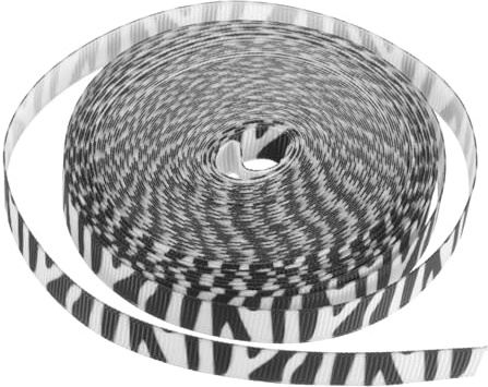 HAPINARY Zebramuster Geschenkband Rolle 900cm Bastelband zum Zuschneiden Kreative Polyester Bänder für Blumendeko und Familienfeiern