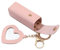 ARFUKA Lippenstift Etui Lippenstift Box mit Spiegel Mini Halter Lippenstiftetui Schlüsselanhänger für Handtasche Rosa