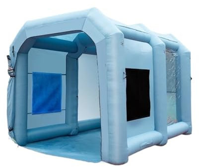 VNSMM Tettoie per Auto Cabina di verniciatura Gonfiabile con soffiatori Cabina di verniciatura Gonfiabile Cabina di verniciatura Potente Tenda per verniciatura Auto Tendone Garage(4x2.2x2.35m 25kg)