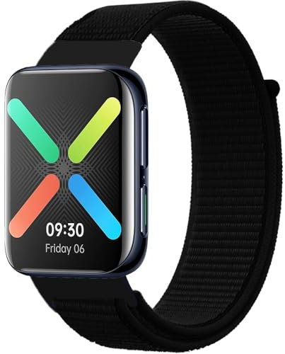 FYISWHO Respirant Sport Bracelet pour OPPO Watch 46mm, Nylon Bracelets de Remplacement pour OPPO Watch 46mm