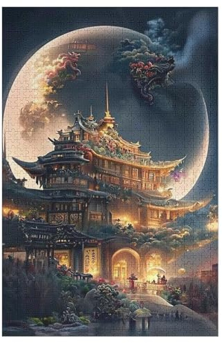 Puzzle 1000 Pièces pour Adultes, Japon Style,pour Adultes Et Enfants,Puzzles en Bois,Décoration De La Maison 78×53cm